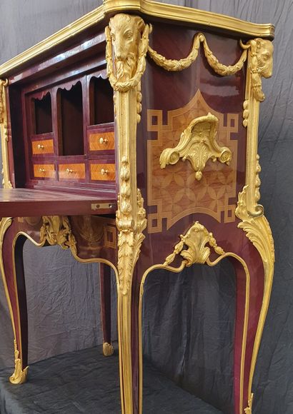 VERY NICE LITTLE CABINET FORMING A SECRETAIRE...
