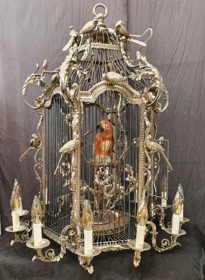 VERY NICE AND RARE SILVER BRONZE LANTERN...