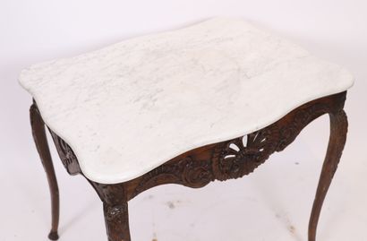 TABLE OF CABARET WITH FOUR FACES CURVED AND...