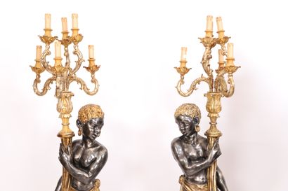 PAIR OF ITALIAN TORCH HOLDERS 