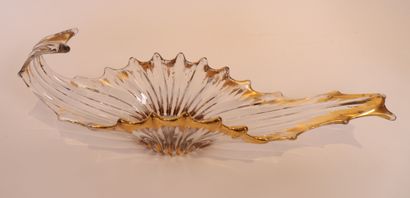 BELLE ET GRANDE COUPE NAVETTE EN CRISTAL...