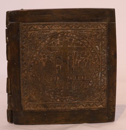 MAGNIFIQUE TRIPTYQUE EN BRONZE ANCIENNEMENT...