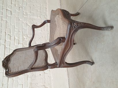 TRES BEAU MOBILIER DE SALON CANNE COMPOSE...
