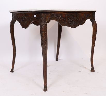 TABLE OF CABARET WITH FOUR FACES CURVED AND...