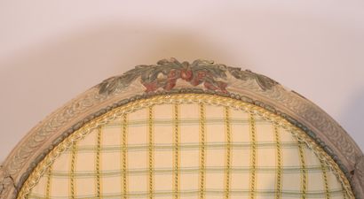 SET OF TWO LOUIS XVI ARMCHAIRS

With rounded...