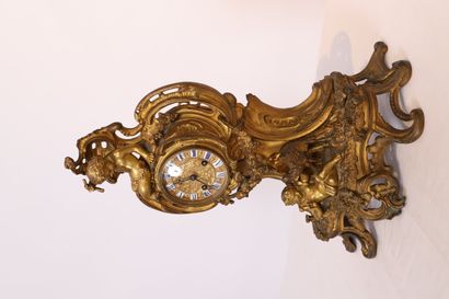 VERY NICE GOLDEN BRONZE ROCAILLE HANGER decorated...