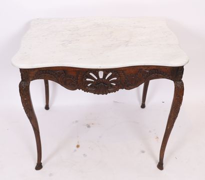 TABLE OF CABARET WITH FOUR FACES CURVED AND...