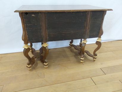 BUREAU MAZARIN EN OLIVIER MARQUETE ET TEINTE...