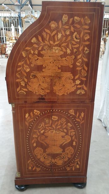 VERY NICE DUTCH CYLINDER DESK OF RECTANGULAR...