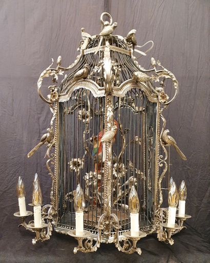 VERY NICE AND RARE SILVER BRONZE LANTERN...