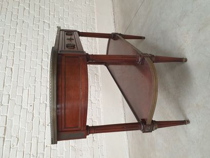 MAHOGANY HALF-MOON CONSOLE 

It opens with...