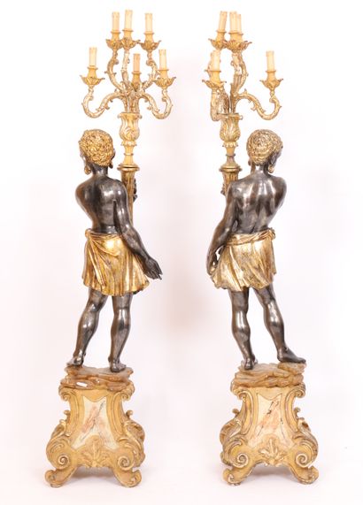 PAIR OF ITALIAN TORCH HOLDERS 