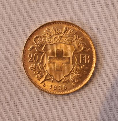 PIECE DE 20 FRANCS SUISSE, 1935

La pièce...