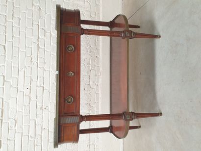 MAHOGANY HALF-MOON CONSOLE 

It opens with...