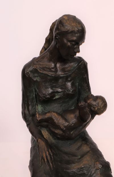 E.PORTAS
BELLE SCULPTURE EN TERRE CUITE 