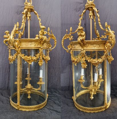 VERY BEAUTIFUL PAIR OF THREE LIGHTS LANTERNS...