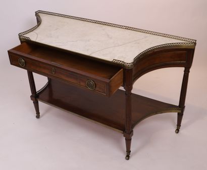 VERY NICE MAHOGANY AND MAHOGANY VENEER CONSOLE

Resting...