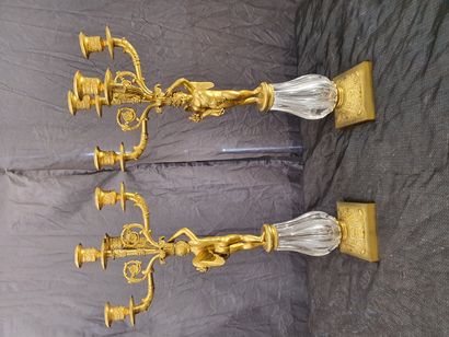 VERY NICE PAIR OF CANDELABRA WITH FOUR ARMS...