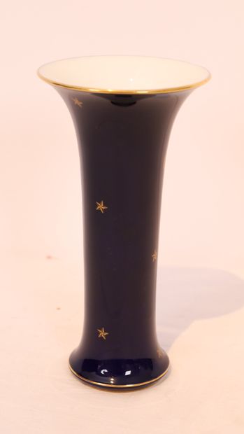 VASE CORNET EN PORCELAINE DE SEVRES à fond...