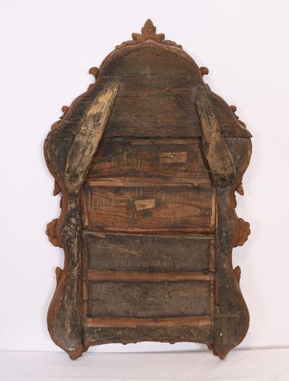 PROVENCAL MIRROR IN GILDED WOOD DECORATED...