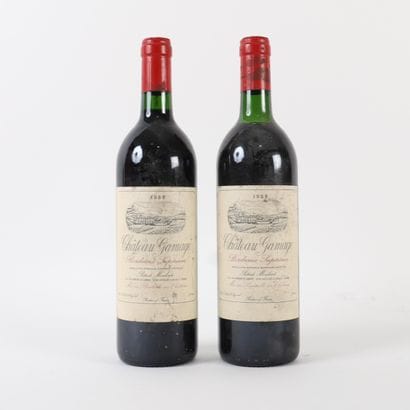 2 Btl Château Gamage bordeaux 1989
