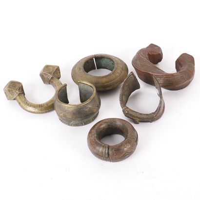 A SET OF SIX BRONZE 