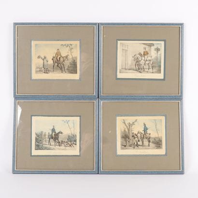 SET OF 4 MASSART ENGRAVINGS after Horace...