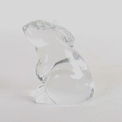 BACCARAT
Statuette of a rabbit in molded-pressed...