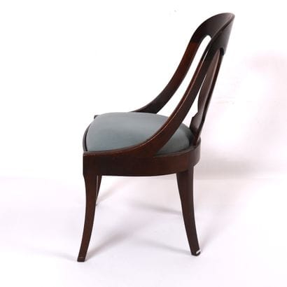 SET OF SIX GONDOLE CHAIRS, 19th century
Mahogany...