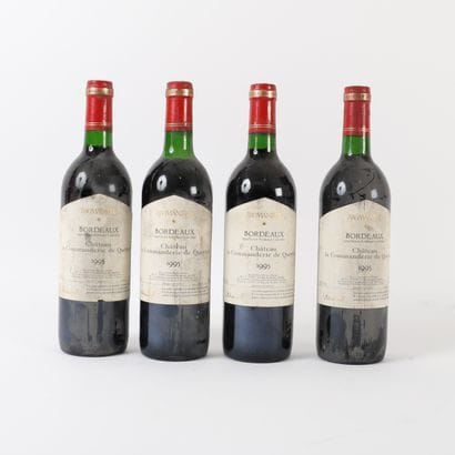 4 btls Château la Commanderie de Queyret...