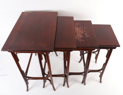 THONET
Four nesting tables
Marked on the...