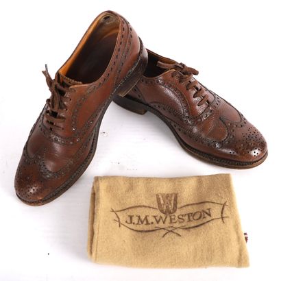 J.M.WESTON, LOAFERS
Pair of brown leather...