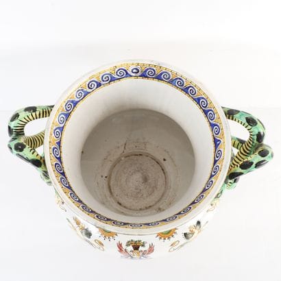 LARGE SNAKE VASE, GIEN
Large earthenware...
