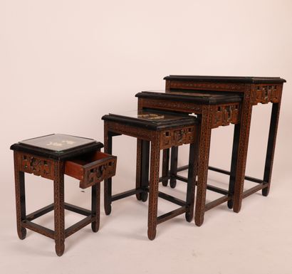 SET OF FOUR JAPANESE GIGOGNE TABLES, 1st...
