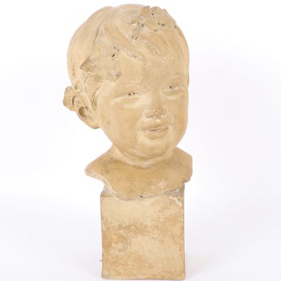 TERRACOTTA BUST OF A CHILD
Bust signed on...