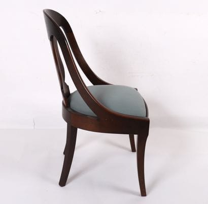 SET OF SIX GONDOLE CHAIRS, 19th century
Mahogany...