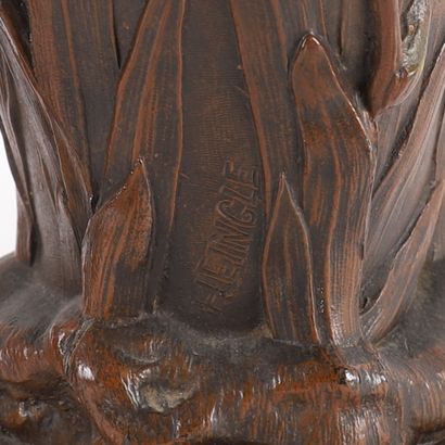 PAIRS OF REGULA VASES
Brown patina vases,...