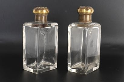 SET OF SIX PERFUME BOTTLES
Five in glass...