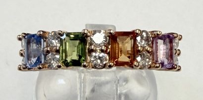VERY BEAUTIFUL ROSE GOLD HALF-WEDDING RING...