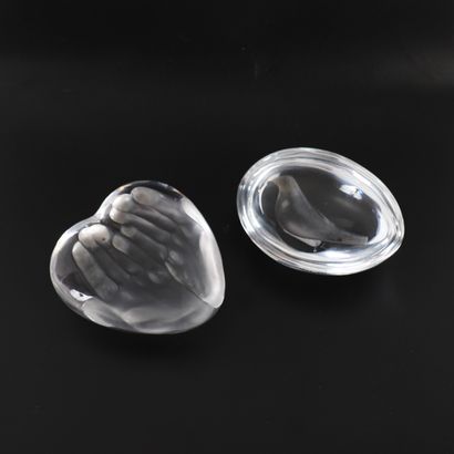 SET OF TWO PAPERWEIGHTS, DAUM FRANCE
- Paperweight...