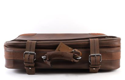 LANCEL CHOCOLATE LEATHER SUITCASE
Chocolate-colored...