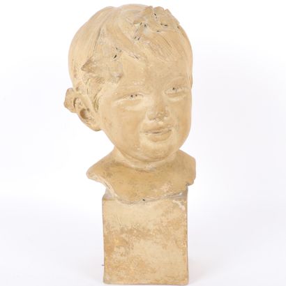 TERRACOTTA BUST OF A CHILD
Bust signed on...
