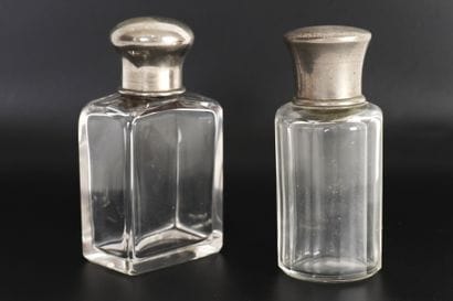 SET OF SIX PERFUME BOTTLES
Five in glass...