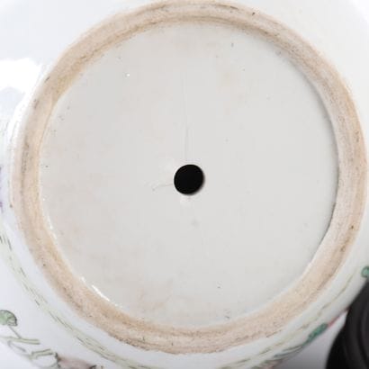 PORCELAIN GOURD VASE MOUNTED AS A LAMP.
Porcelain...