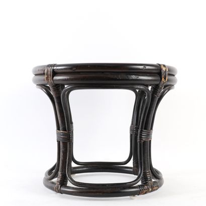 BAMBOO STOOL
Black-painted bamboo stool.
H:...