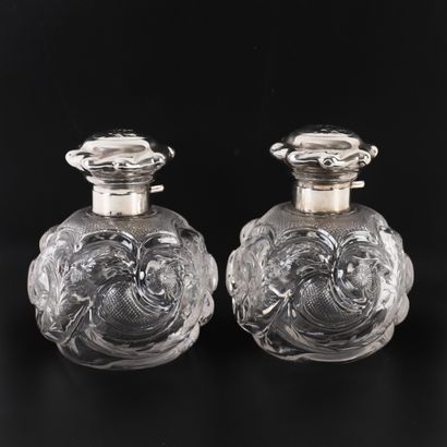 PAIR OF PERFUM BOTTLES, END OF 19th CENTURY...
