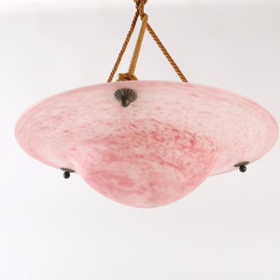 MOLDED GLASS PENDANT LIGHT, 20th CENTURY
Pendant...
