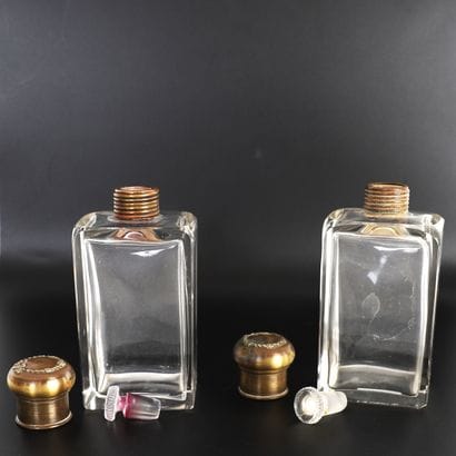 SET OF SIX PERFUME BOTTLES
Five in glass...