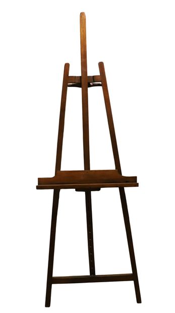LARGE WOODEN EASEL, 20th CENTURY
H: 210 cm
Good...