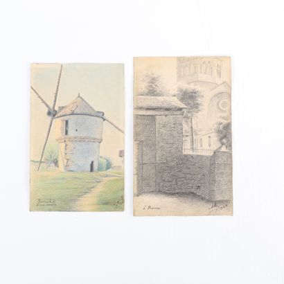 TWO SMALL WORKS SIGNED A.M
- 